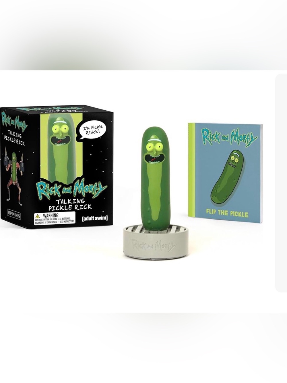 Rick and Morty Talking Pickle Rick & Books NEW Toys Games Anime Home Decor TV